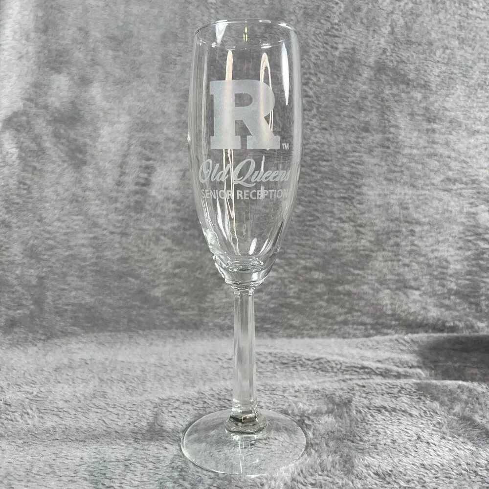 RUTGERS 2010 champagne flutes Senior Reception Old Queens College Alumni N J